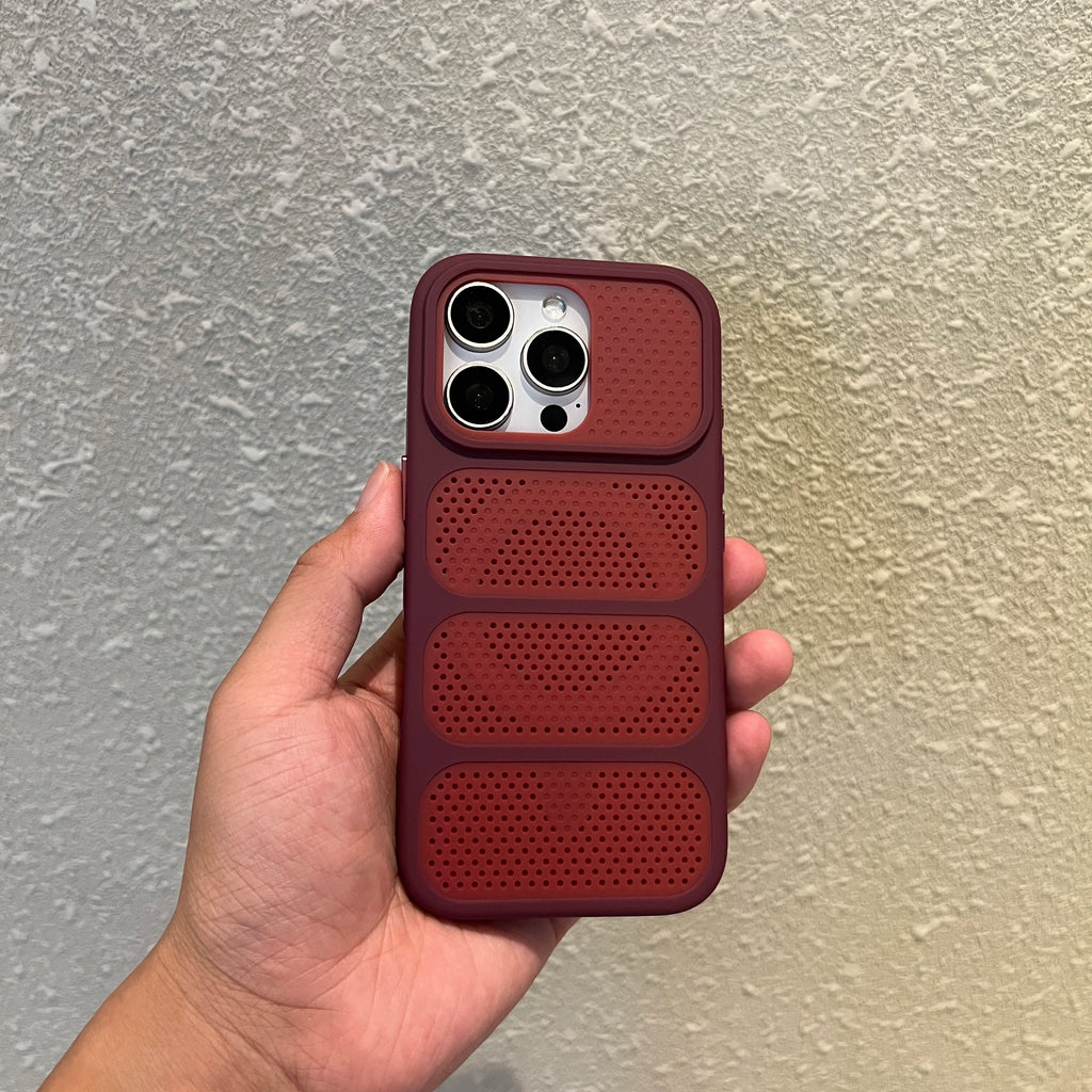 Fashion Heat Dissipation Mesh Matte Magnetic Case for IPhone 17 13 12 Pro Max 15 14 Plus 16E Shockproof Lens Protect Back Cover