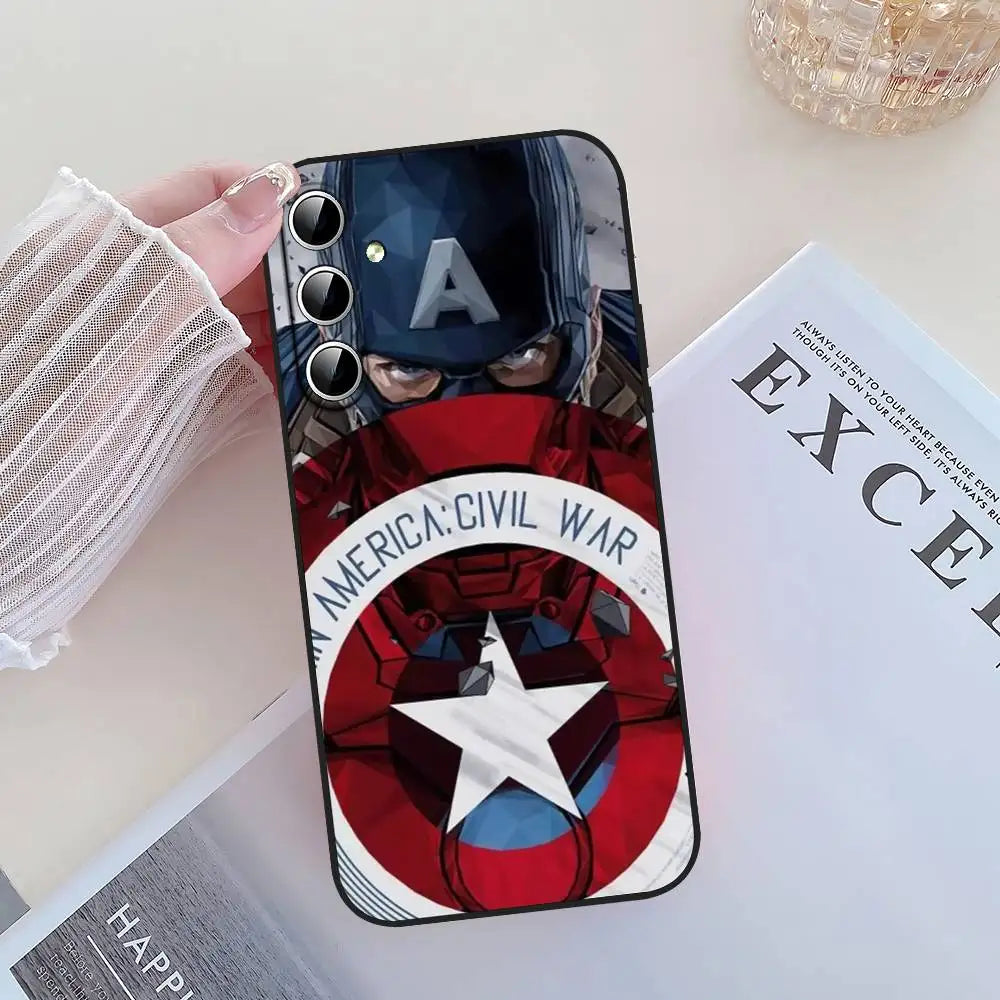 C-Captain America Phone Case For Samsung Galaxy S21 S22 S23 S24ULTRA S25ULTRA FE Ultra Plus5G A52S S26 Soft Cover