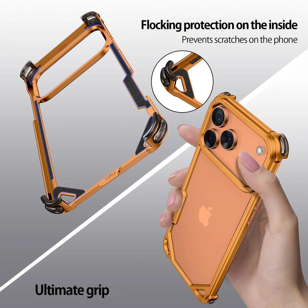 Oatsbasf Metal Phone Case for iPhone 17 Pro/Pro Max/17/Air Case Minimalist Support Wireless Charging Ultra-thin Protecitve Case