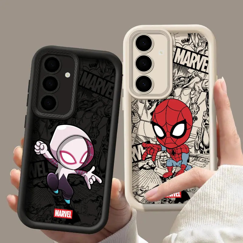 Marvel Spiderman Gwen Ironman Fundas For Samsung Galaxy S26 S25 S24 S23 S22 Plus S21 Ultra S20 FE Case S26Ultra Phone Back Cover
