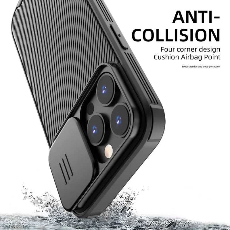 Magnetic Case For iPhone 17 16 16e 15 14 13 12 11 Pro Max Push window protection lens Cover