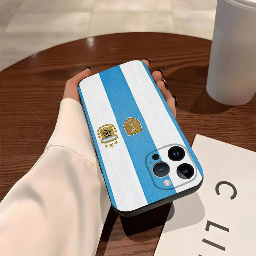 2026 WC ARG A-Argentina Phone Case For iPhone 17,16,15,14,13,12,11,Pro,Max,Plus Shockproof Cover
