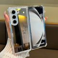 Luxury Mirror Make Up Case for Samsung Galaxy Z Fold 7 6 5 4 3 fold7 zfold Fold6 Hard Airbag Bumper Shockproof Ultra Slim Cover