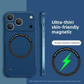 Ultra Thin Hard PC Magnetic Frameless Phone Case For Magsafe iPhone 17 Air 16 14 15 13 12 11 17 Pro Max Matte Color Solid Cover