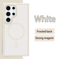 Luxury Skin Feel Translucent Magnetic Case for Galaxy S25 Ultra S21 S22 S23 S24 Plus Suport Magsafe Wireless Charging Case Funda