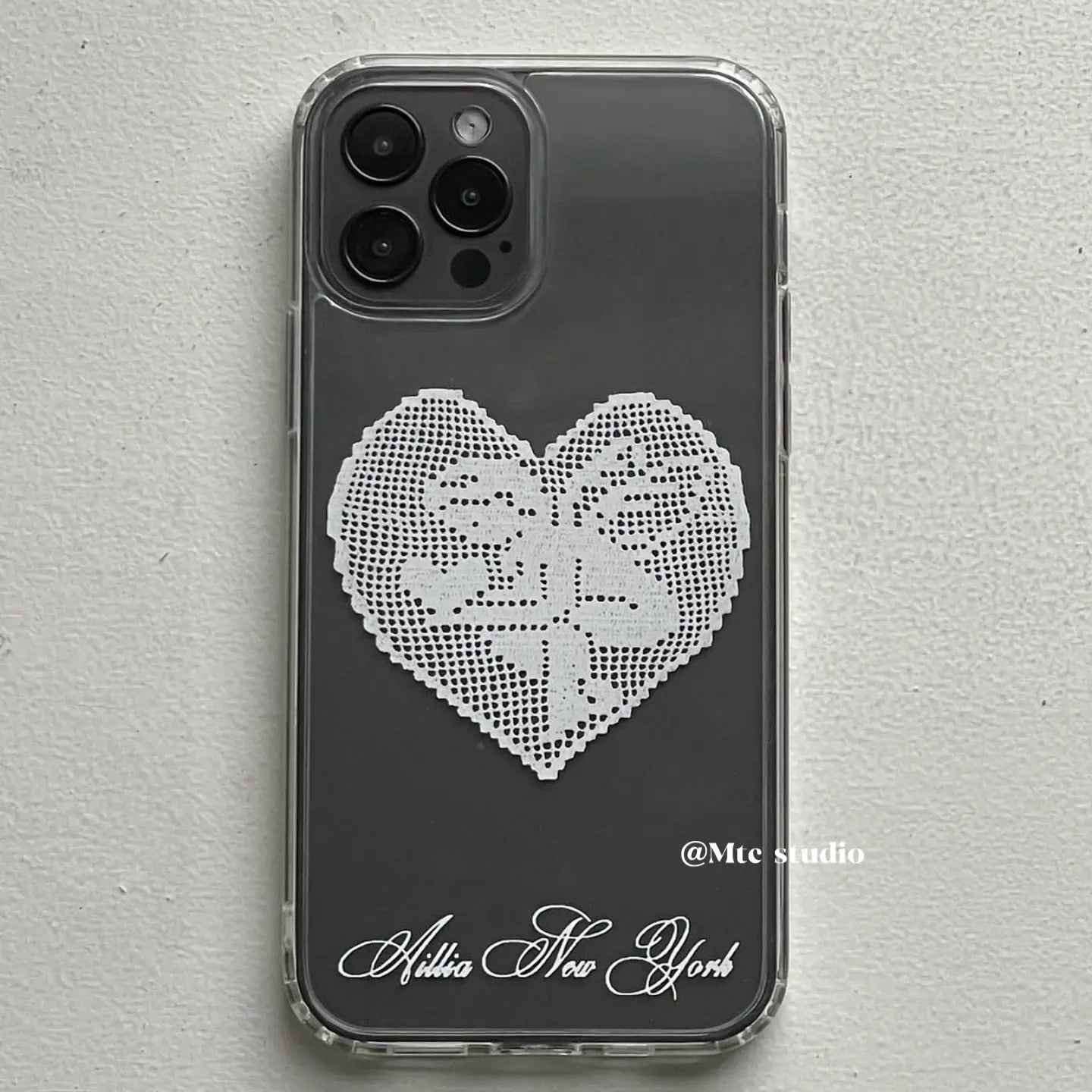 Vintage Lace Love Heart Angel Rabbit Phone Case For iPhone 17 Air 16 Pro Max 15 14 Plus 13 12 11 Shockproof Silicone Back Cover