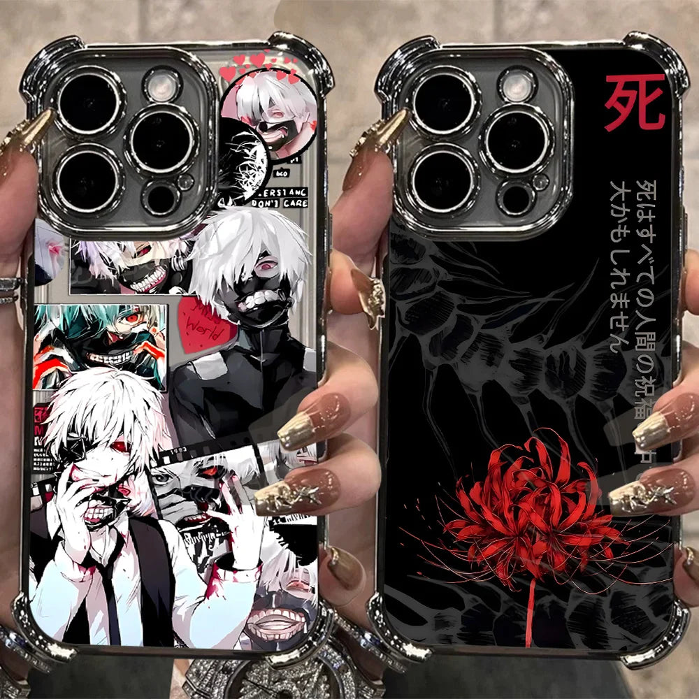 New Cool T-Tokyo Ghoul Anime Plating Phone Case For Xiaomi Redmi 15 A3 15C 14C 13C K50 A1 Note 15 14 13 12 Pro Plus 4G 5G Anti