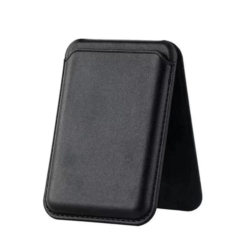 2 in 1 MagSafe Wallet Stand N52 Magnet PU Leather RFID Blocking Foldable Kickstand Hold 2 Cards Portable for IPhone 12-16 Series