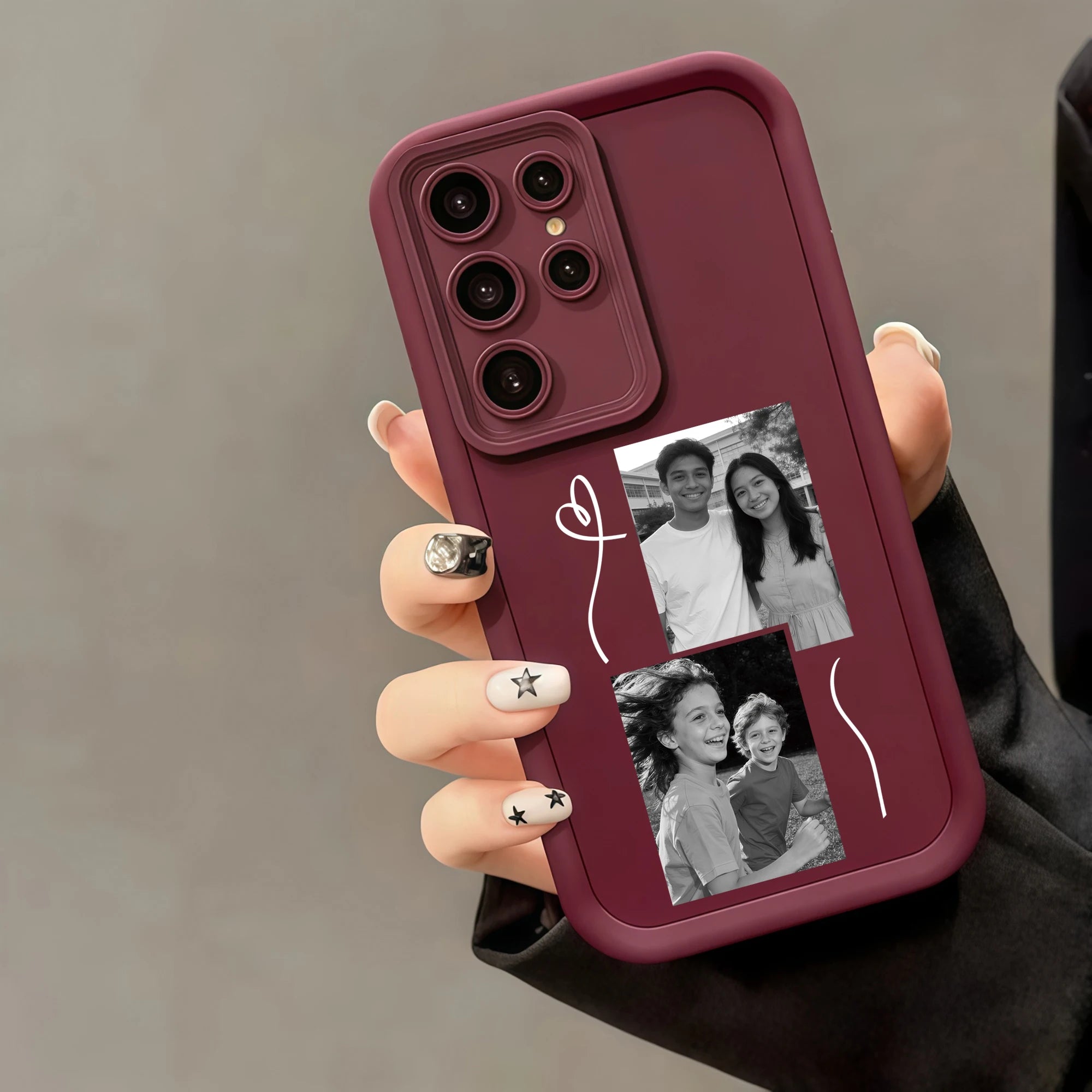 Custom Photos Convert to Black and White Photo Phone Case for Samsung Galaxy S26 S25 S24 S23 S22 S21 S20 Ultra Plus FE A56 5G