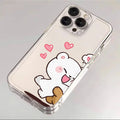 Cartoon Fun Matching Couple Case for Apple iPhone 16e 7 8 SE XR 13 12 11 Pro Max 15 14 16 Plus XS Clear Soft
