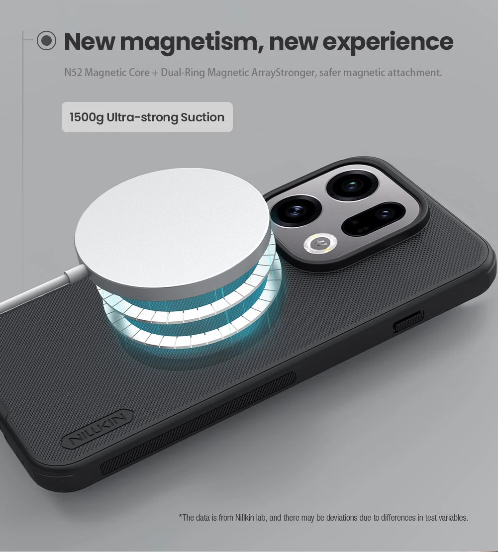 For OPPO Find X9 5G Magsafe Case Nillkin Magnetic Frosted Shield 360 PC TPU frame Matte full Back Cover