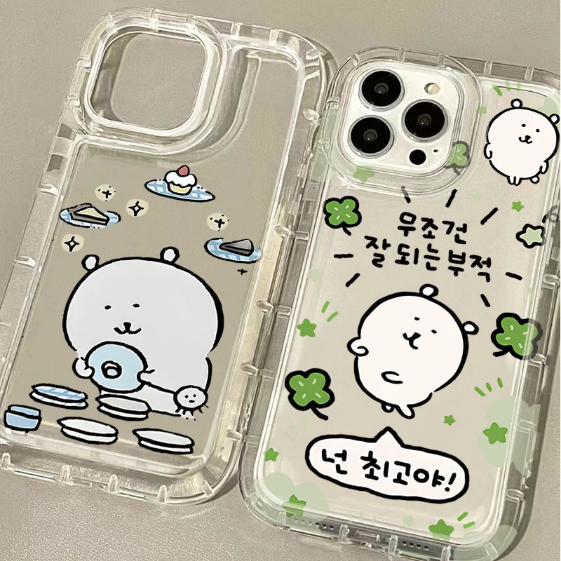 Cartoon Cute Fun Bear Silicone Protective Case For iPhone 12 11 15 13 16 14 Pro Max Plus 7 8 Plus XR X XS SE 2020 Shockproof