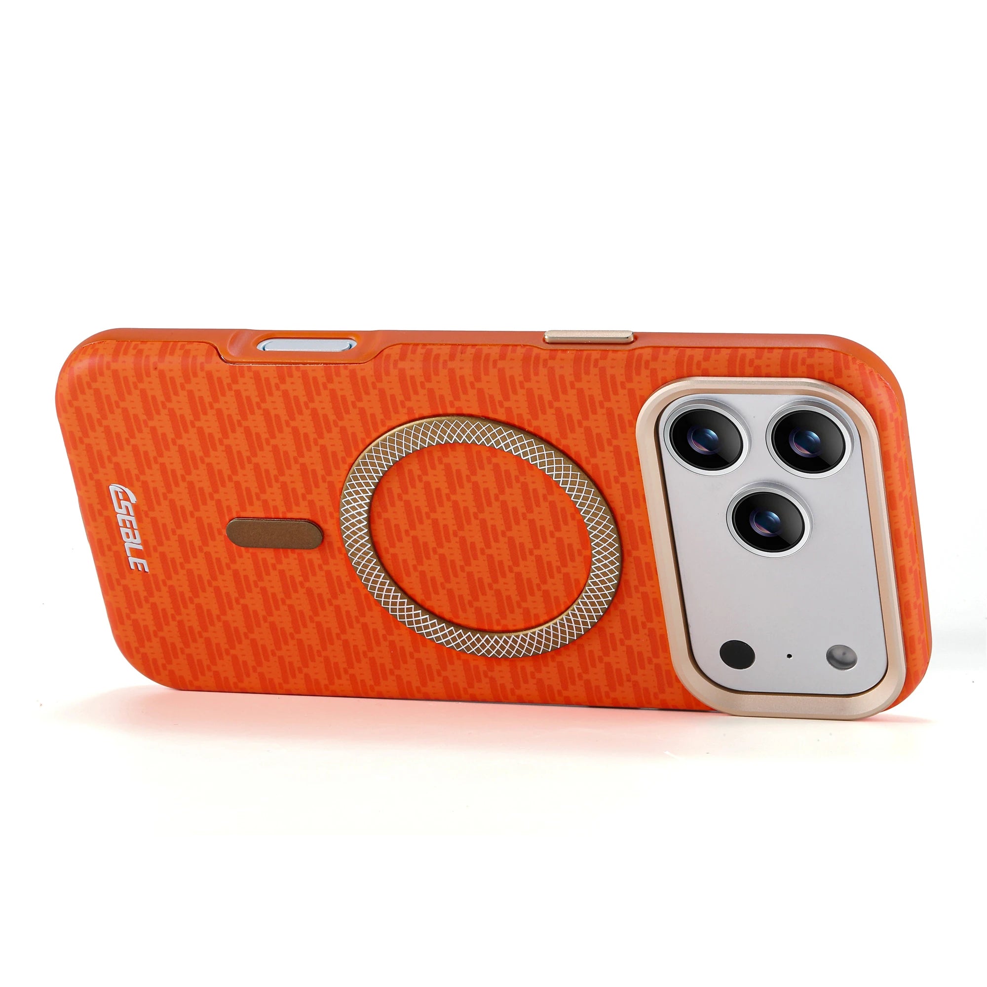Luxury Leather Magnetic Fiber Texture Magnetic Case For iPhone 17 Pro Max 16 Plus 15 14 13 For Magsafe Wireless Charging Cover