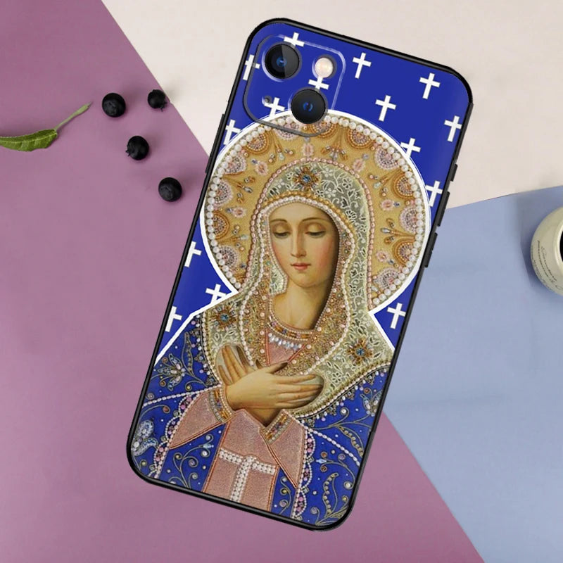 Religious Mary and Jesus Case For iPhone 16 15 14 13 12 11 Pro Max Plus X XS Max XR 7 8 Cover Accessories