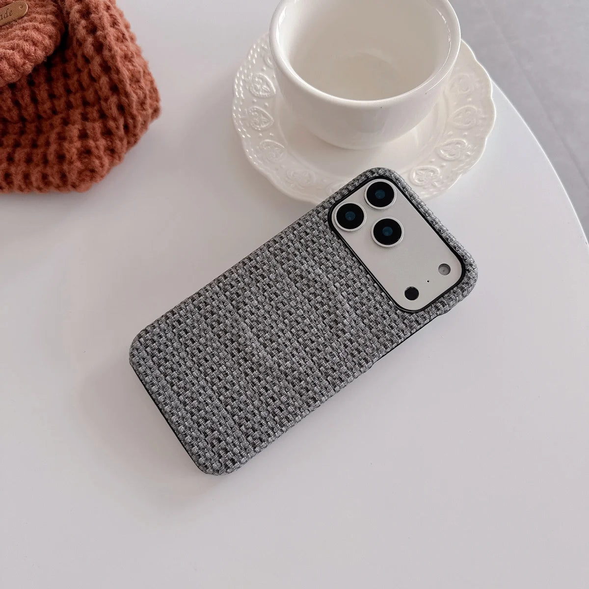 Fashion Warm Woven Pattern For Magsafe Magnetic Case For iPhone 17 16 15 Plus 14 13 Pro Max Plaid Cloth Wireless Charge Cover