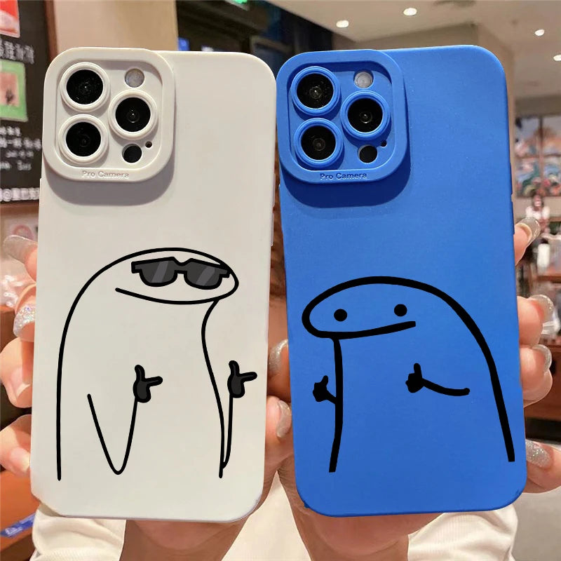 Funny Cartoon Cute Matchman Phone Case For iPhone 15 11 12 13 14 Pro Max XR XS X 7 8 15 Plus SE Shockproof Soft Silicone Cover