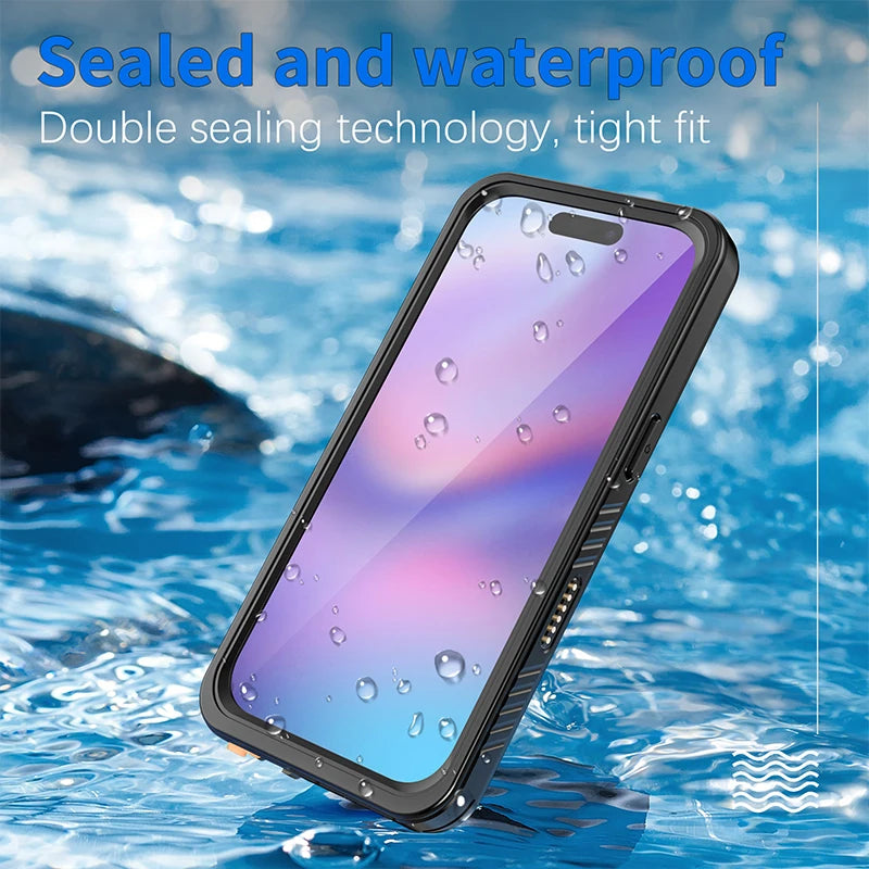 Shellbox Upgraded Waterproof Phone Case for iPhone 17 Pro Max/17 AIR/16/15/14/13360 Full Coverage IP68 Certification