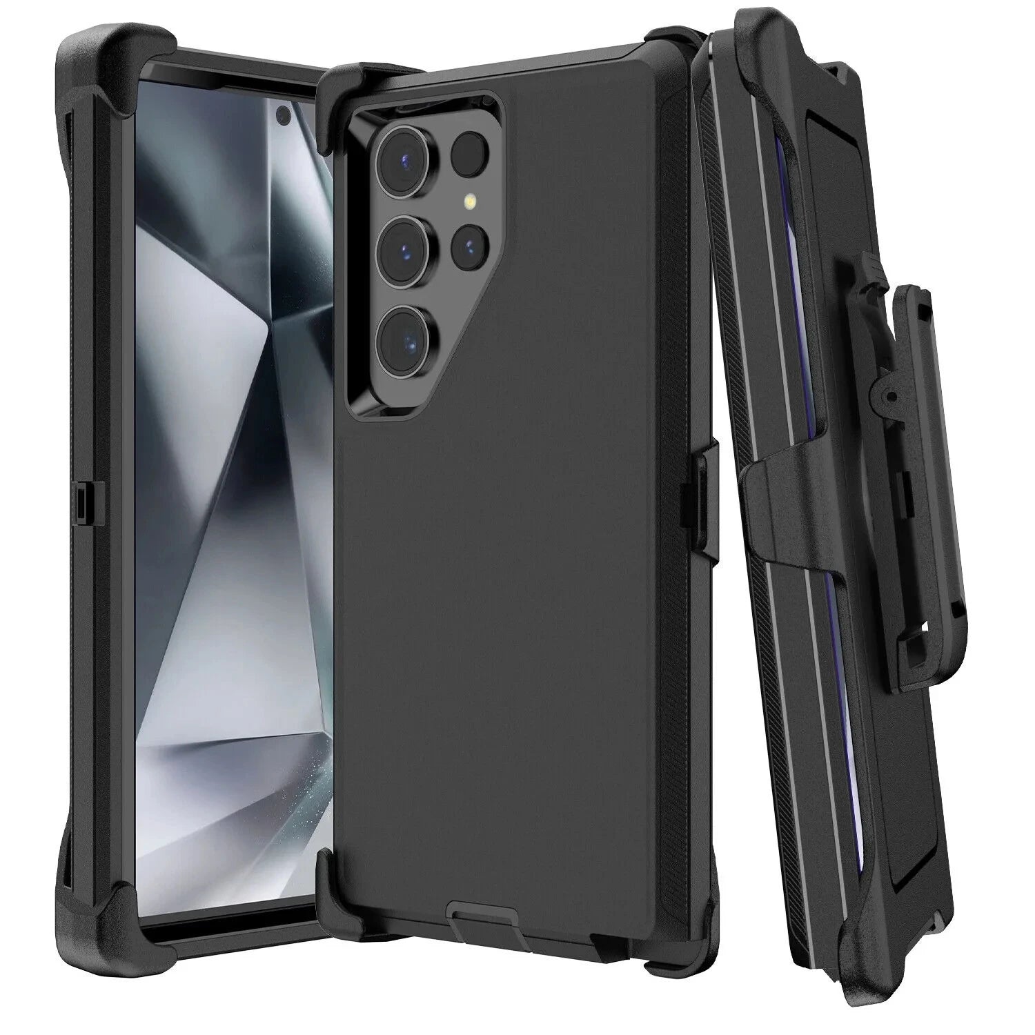 3 IN 1 For Samsung Galaxy S25 S26 ULTRA S25 S26 Plus S25 Heavy Duty Shockproof Armor +Belt CliP Phone Case