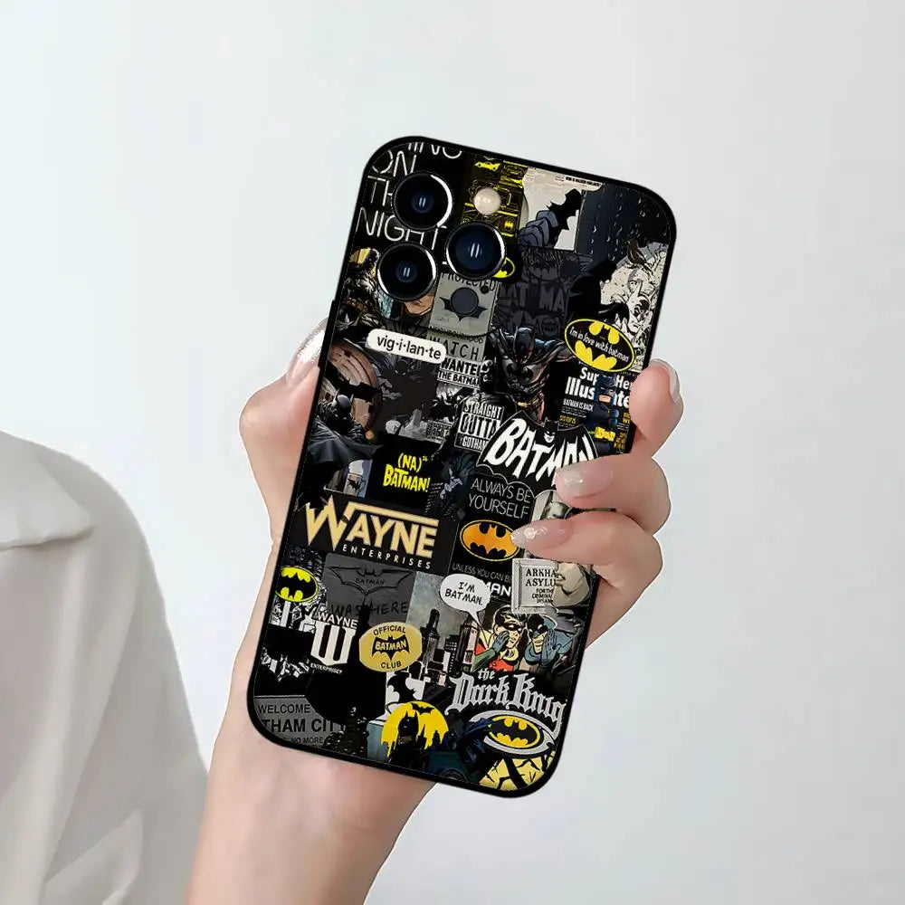 Cool-H-Batmans-S Fashion Phone Case For IPhone 17 15 Pro Max 14 Pro 12 11 13 Mini X XR XS 16 Plus SE Back Cover
