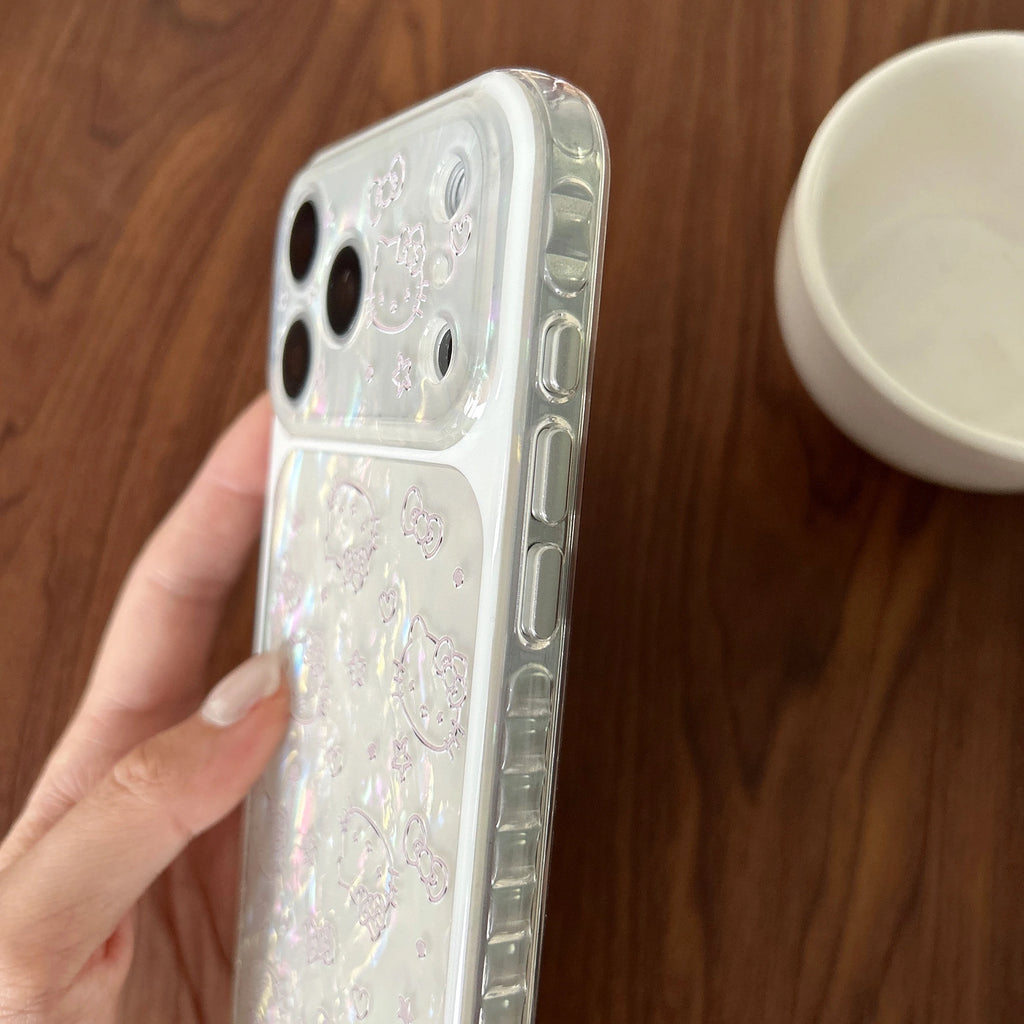 Cute Cartoon Lines Hello Kitty Shockproof Phone Case For iphone 17 16 15 Pro Max 17Pro Camera Lens Protective Cover Sanrio Funda