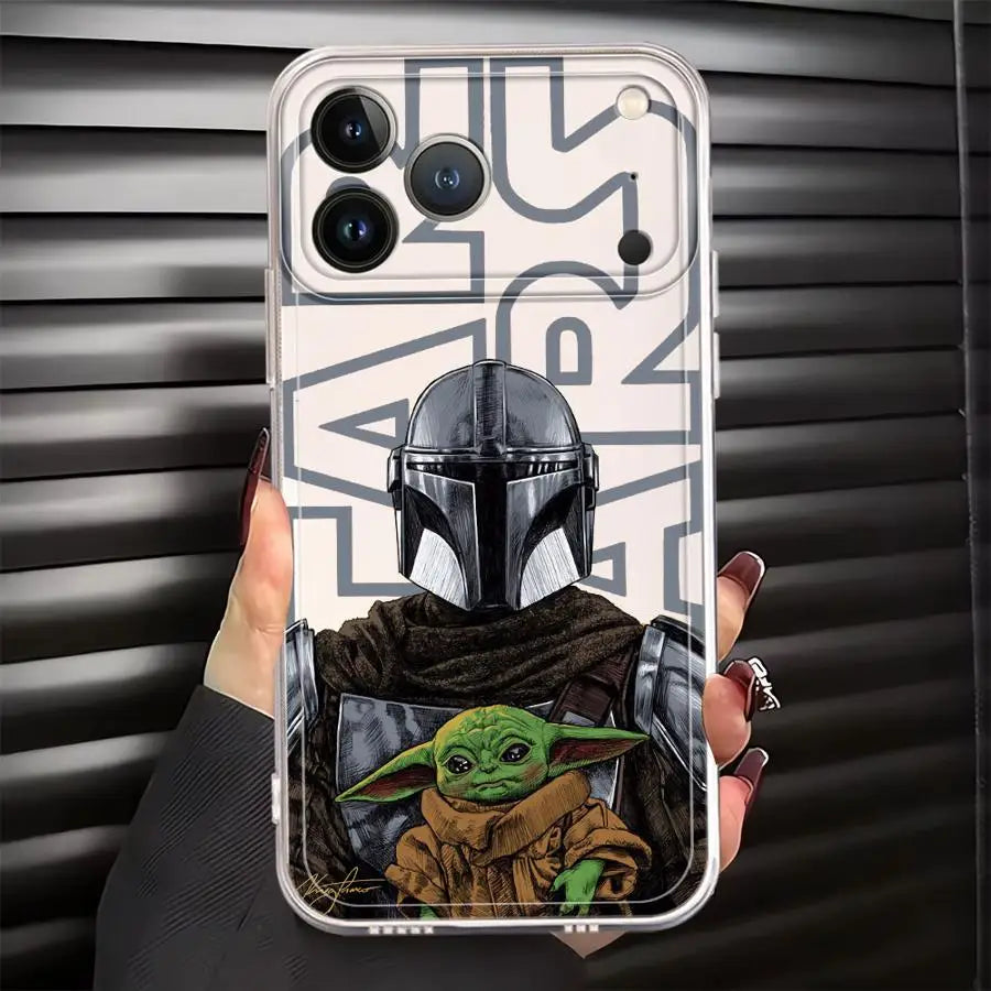 Case for iPhone 17 Pro Max 15 14 Plus 11 16 13 Pro XR 12 Mini XS Max 7 8 Air Soft Phone Cover Star Mandalorians Cover W-Wars