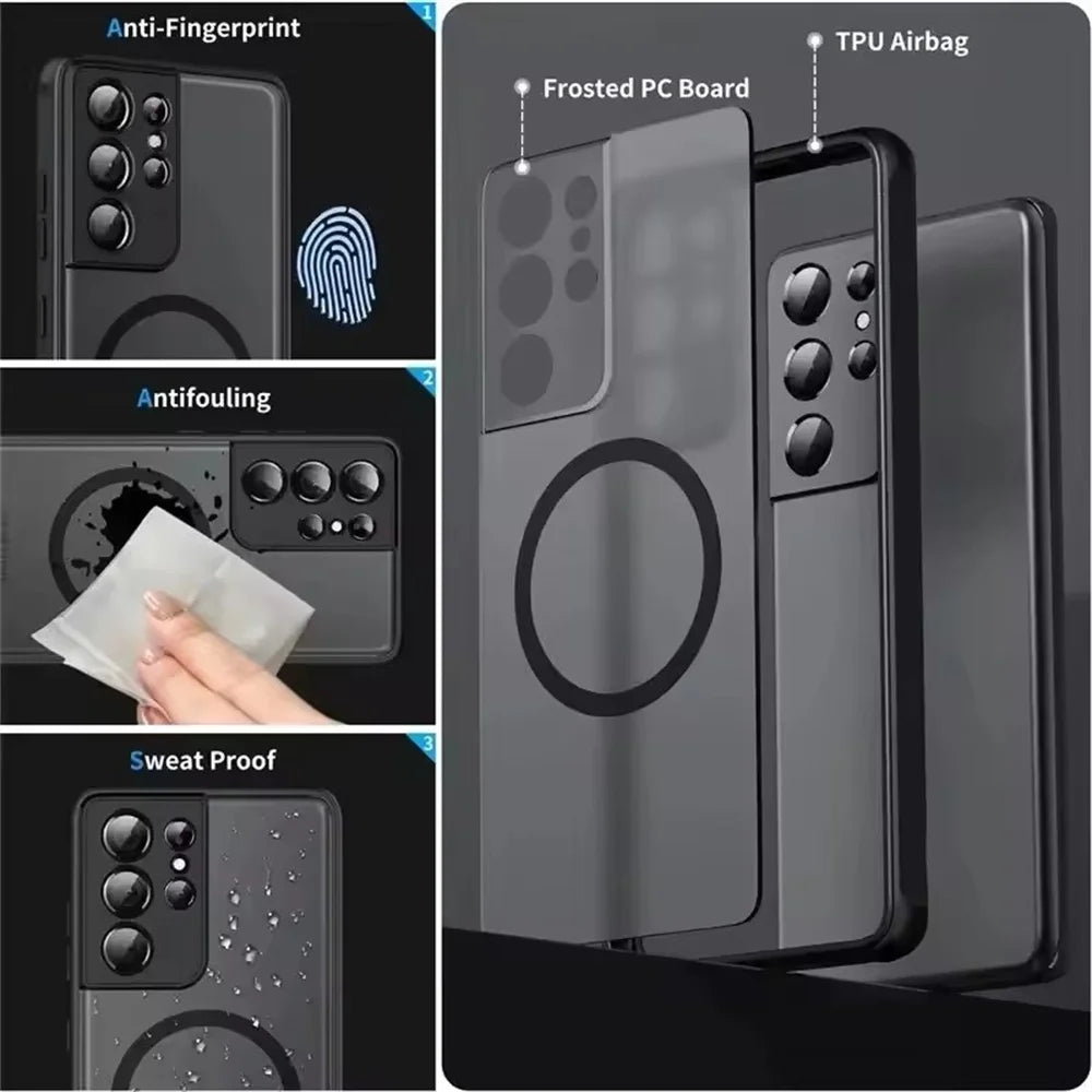 Luxury Candy Color 2in1 Magnetic Phone Cases for iPhone 17 16 13 12 11 14 15 Pro Max Matte Clear for Magsafe Cover for iPhone 17