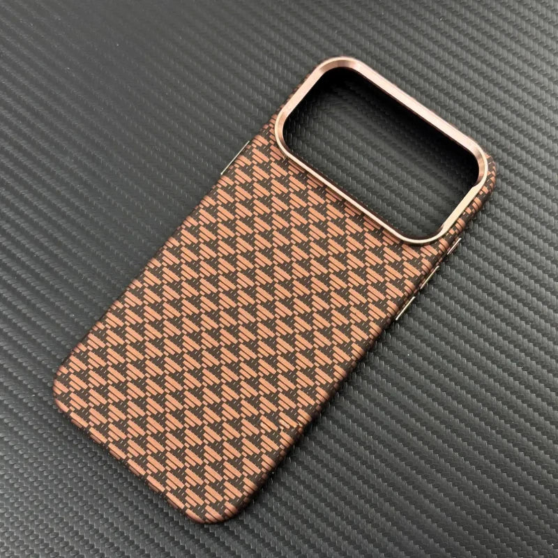 2026 New Plaid Mountain Magnetic Case for iPhone 15 16 17 Pro Max Magnets Charging Back Cover Camera Lens Protection Phone Shell