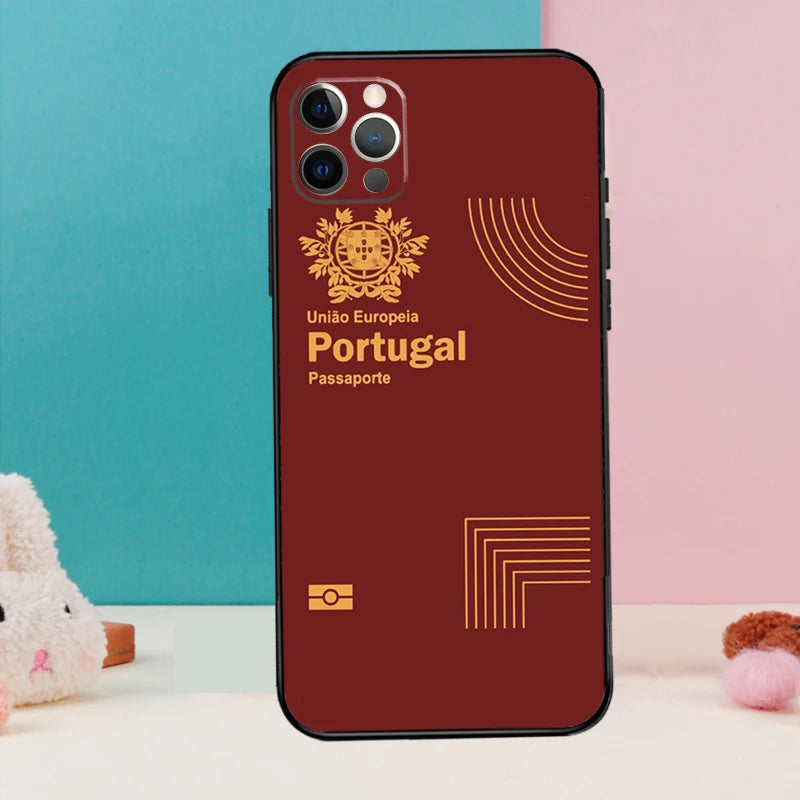 Portugal Flag Phone Case For iPhone 17 Air 16 15 13 12 11 14 Pro Max 12 13 mini 15 16 Plus 16e Cover Coque