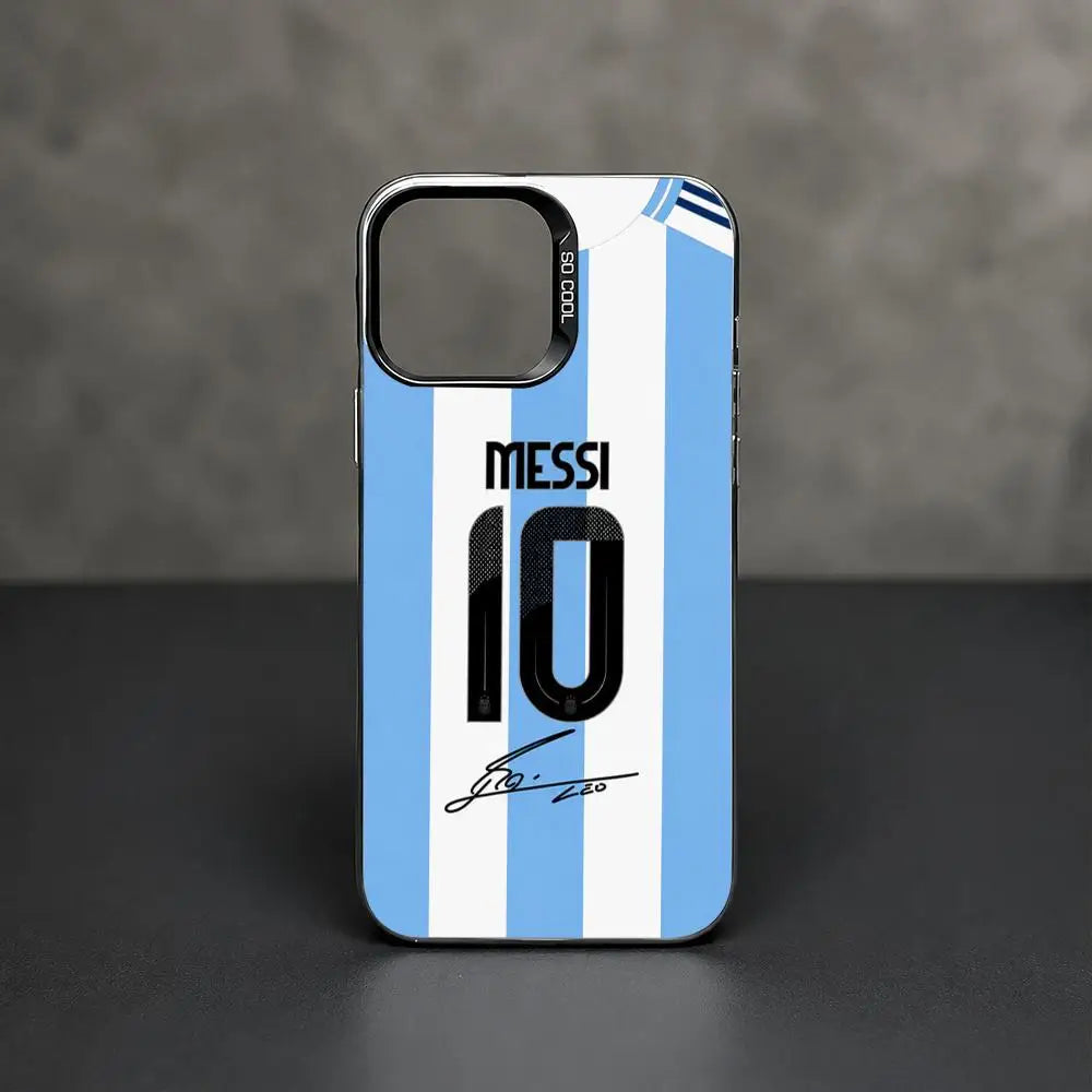 1 Football Star Messi #10 Logo Phone Case iPhone 11/12/13/14/15/16/17 Pro Max Aurora TPU Case Shockproof Slim Stylish Cover