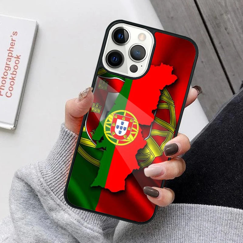 Portugal Flag Phone Case For iPhone 17 Air 16 15 14 12 Pro Max Plus Magsafe Magnetic Wireless Charging Cover