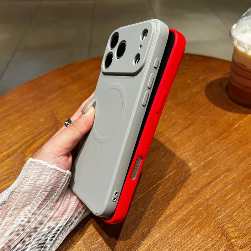 For Luxury Soft Liquid Silicone Magsafe Magnetic Phone Case For iPhone 17 Air 16e 15 14 Plus 13 12 11 Bumper On 16 Pro Max Cover