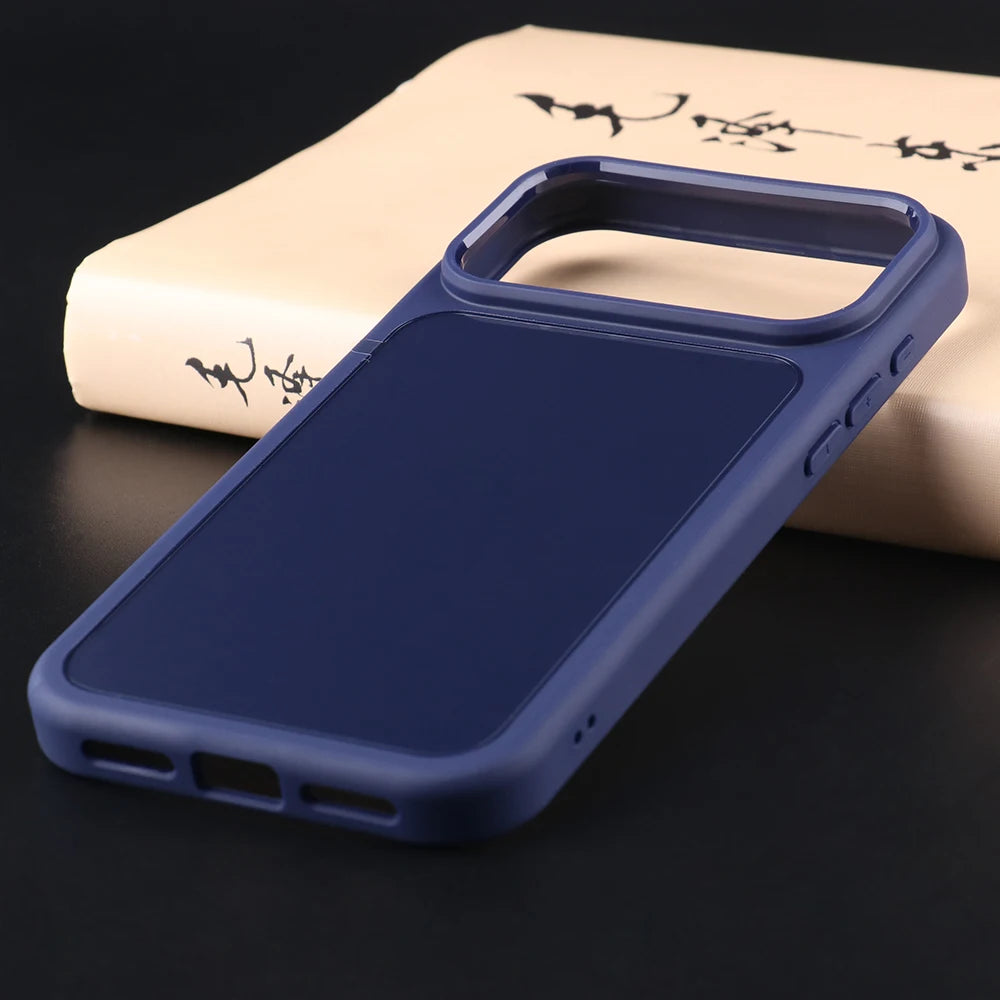 UGOjP For iPhone 17 Pro Case Men Solid Color Anti-drop Magnetic MagSafe Wireless Charging Phone Case Shockproof Protective Cover