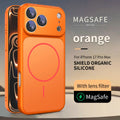 Original Nano Matte Lens protection Case For iPhone 17 Air 16 15 14 13 Pro Max Magnetic Funda For Magsafe Wireless Charger Cover