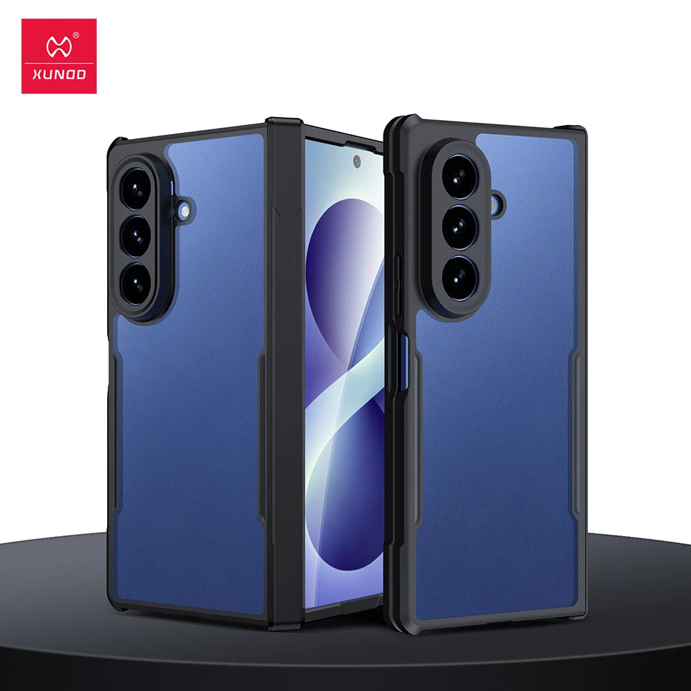 XUNDD For Samsung Galaxy Z Fold 8 Ultra Case Shockproof Airbag Cover with Magnetic Stand Kickstand PC+TPU Clear Funda Capinha