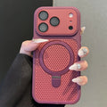 Luxury Dissipation With Holder Heat Phone Case For iPhone 12 13 14 15 16 17 Pro Max Plus Magnetic Matte Bumper Back Cases Cover