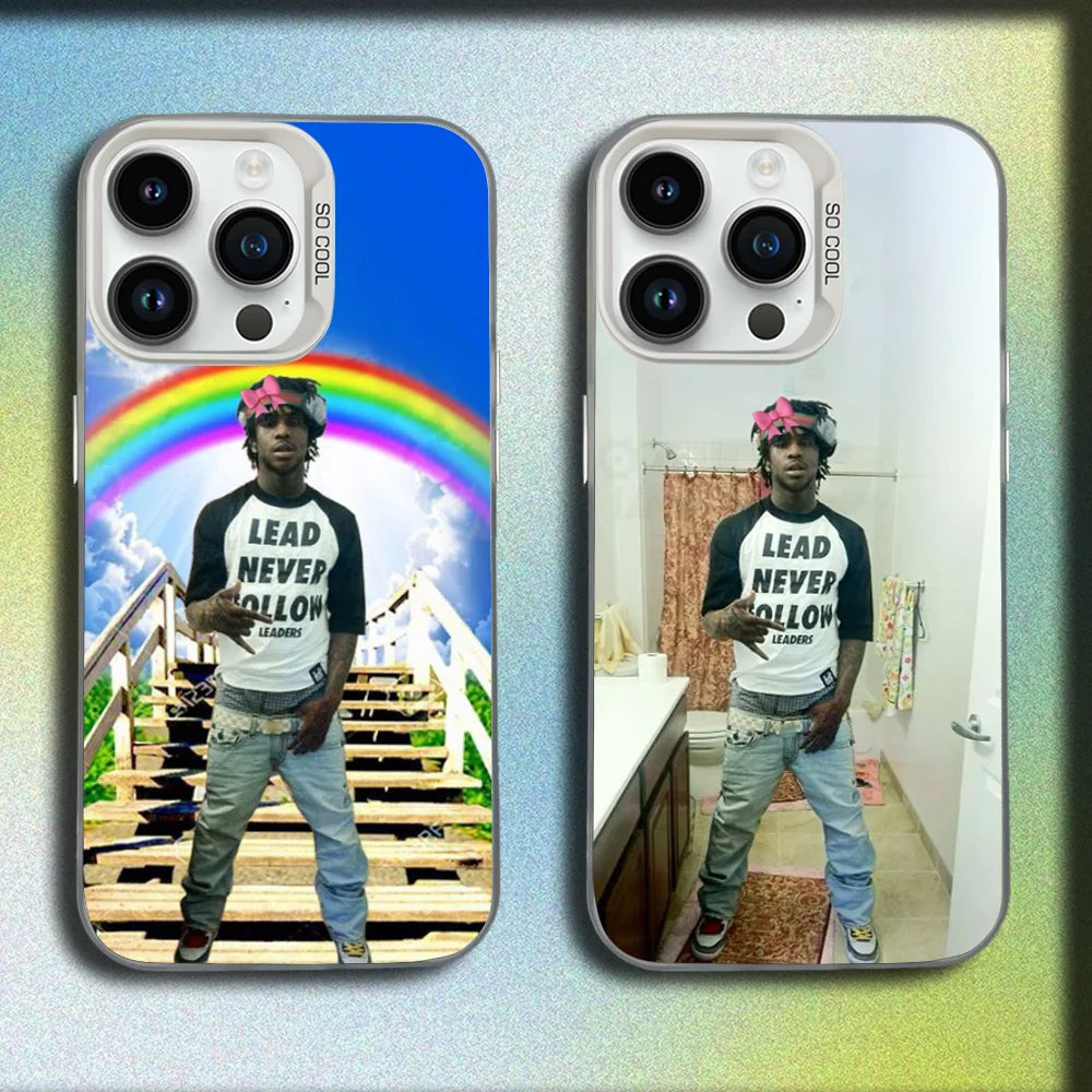 Rapper C-Chief Keef Phone Case For iPhone 16,15,14,13,12,11,Mini,Pro,SE,MAX White Matte Shockproof Cover