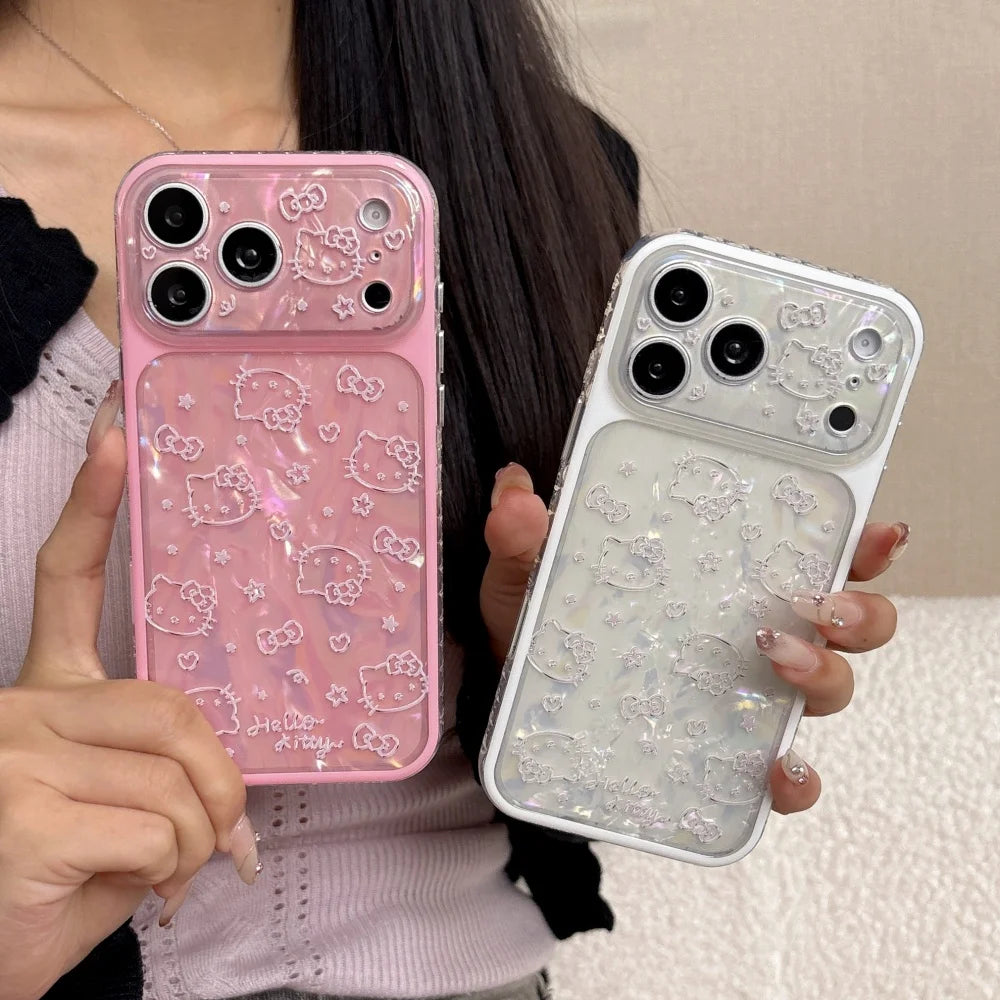 Sanrio Cute Full Hellokitty KT Cats Cartoon Phone Case For iPhone 15 16 17 Pro MaxHello Phone Case Camera Protection Back Cover