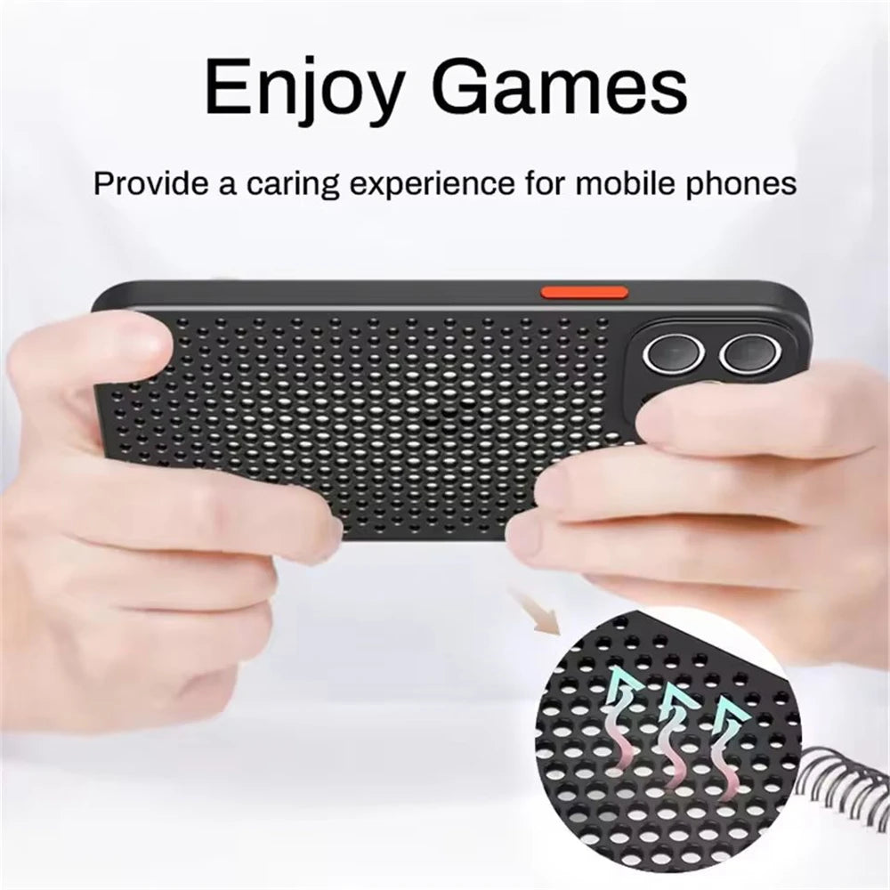Cooling Breathable Soft Silicone Case For iPhone 17 Air 16 16E 15 14 Plus 13 12 Mini 11 Pro Max XS Max X XR Bumper Back Cover