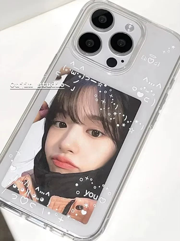 Korean Ins Transparent Line Pattern Cute Phone Case For iPhone 17 AIR 16 15 14 13 12 11 Pro MAX MINI XR XSMAX 7 8 Plus Y2K Cover