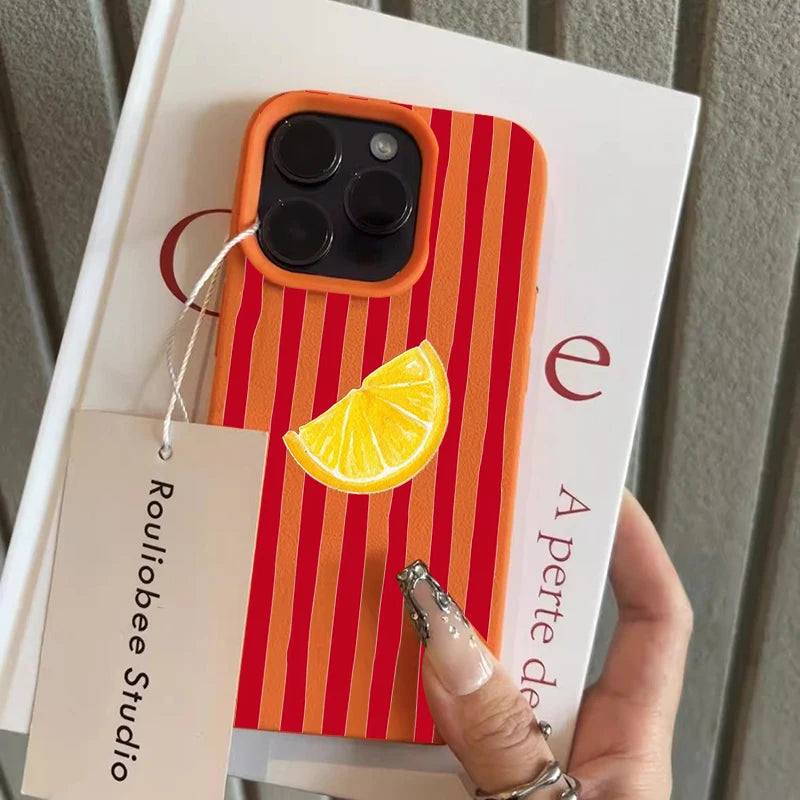 Fashion Lemon Pattern TPU Silicone Phone Case For iPhone 17 Pro 16 15 14 17 13 11 Pro Max 11 13 12 Plus XR Shockproof Soft Cover