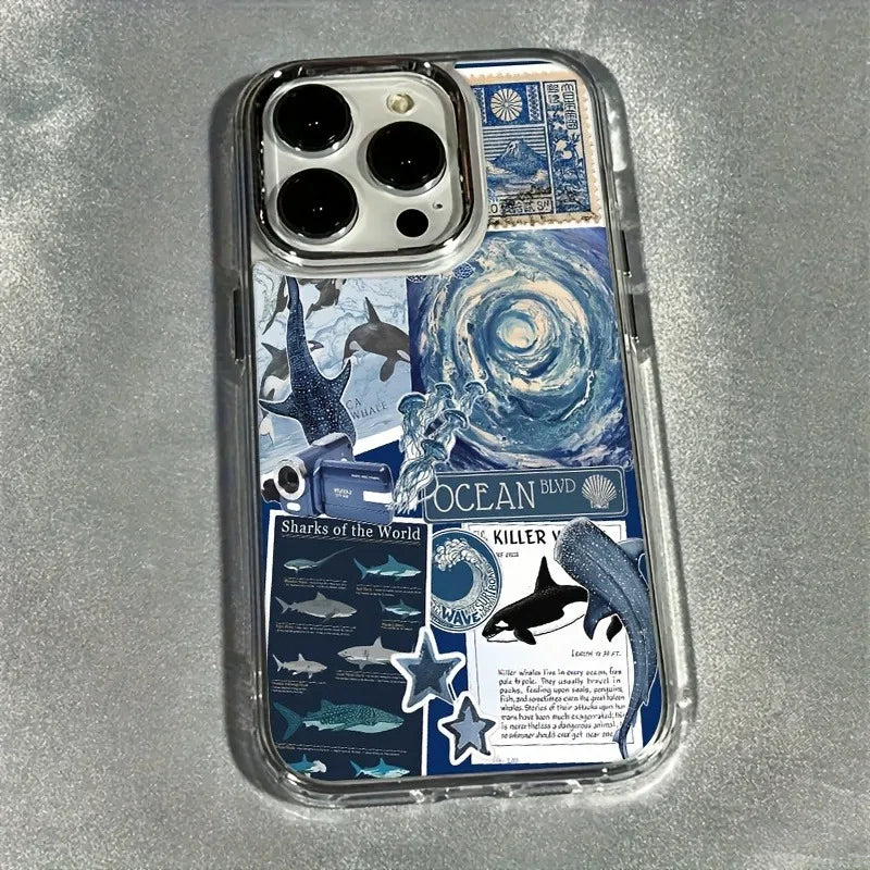 Marine Whale Phone Case for Samsung Galaxy A57 A56 A36 A26 A06 A55 A35 A16 A54 A34 A25 A24 A15 A14 A05S A05 A73 A53 A33 4G 5G
