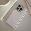 Korean Ins Full Screen Pink Polka Dots Phone Case For iPhone 17 16 15 14 13 12 11 Pro Max 14 15 16 17Air Plus Sweet Y2K Cover