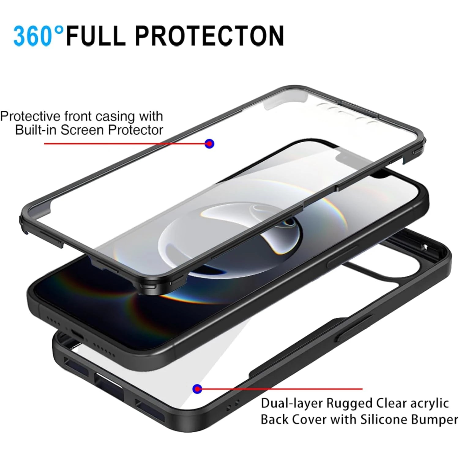 Full Body Protection Shockproof Case for Apple iPhone 17e Protective Cover Screen Protector Fundas Coque