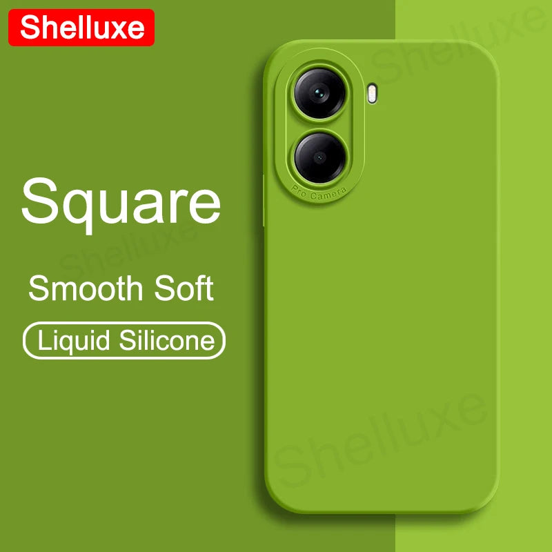 For PocoX7 Pro Case Shelluxe Square Liquid Silicone Soft Cover For Xiaomi POCO X7 X6 Pro Silky Feel Shockproof Phone Cases