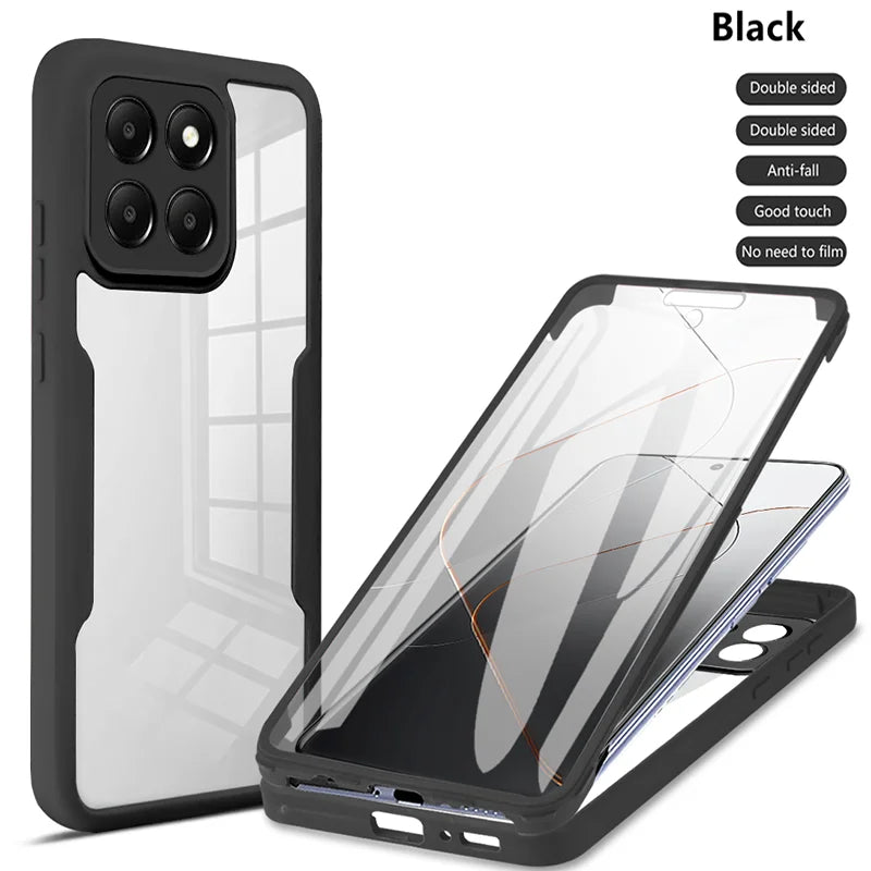 360 Full Body Protection Case For Samsung Galaxy S21 FE S22 S23 Plus S24 Ultra M02 M32 M33 M52 M53 Double Sided Shockproof Cover