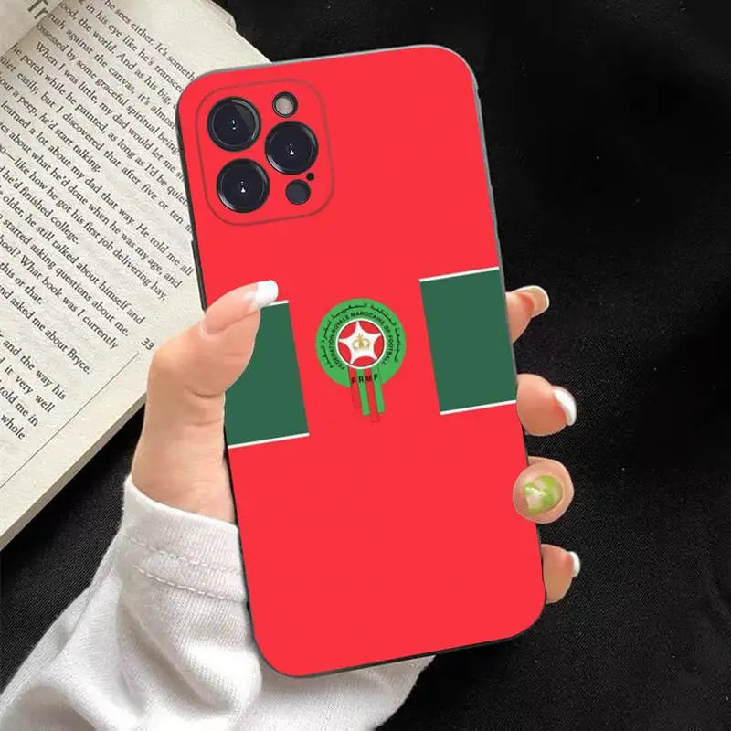 Morocco Flag Phone Case Silicone Soft for iphone 14 13 12 11 Pro Mini XS MAX 8 7 6 Plus X XS XR Cover