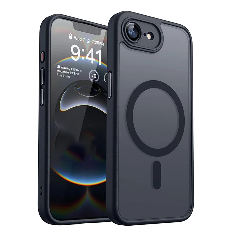 Luxury Semi Transparent For Magsafe Magnetic Phone Case For iPhone 17E 17 16E 16 15  Pro Max Frosted Hard Shockproof Back Cover
