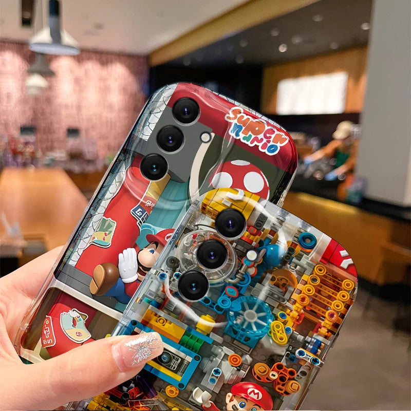 M-Marios B-Bros Soft Clear Case For Samsung Galaxy S26 S25 S24 Ultra S23 S22 S21 Plus S20 FE A56 A55 A54 A53 A52 4G 5G Cover