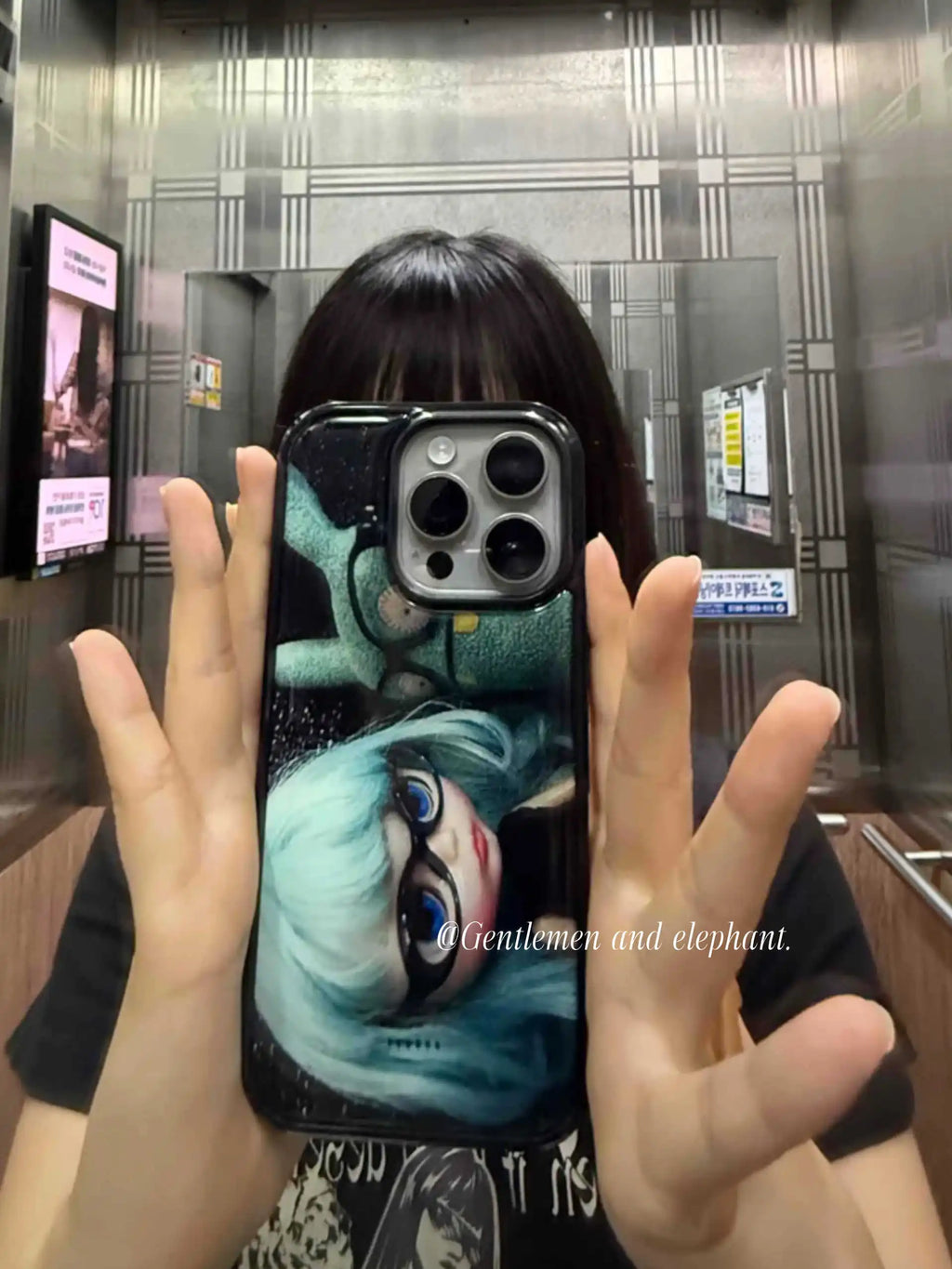 Japanese Korean Ins Style Blythe Dark Girl Phone Case For IPhone 17 16 15 14 13 12 11 Pro Max Air Plus Resin Casting Y2K Cover