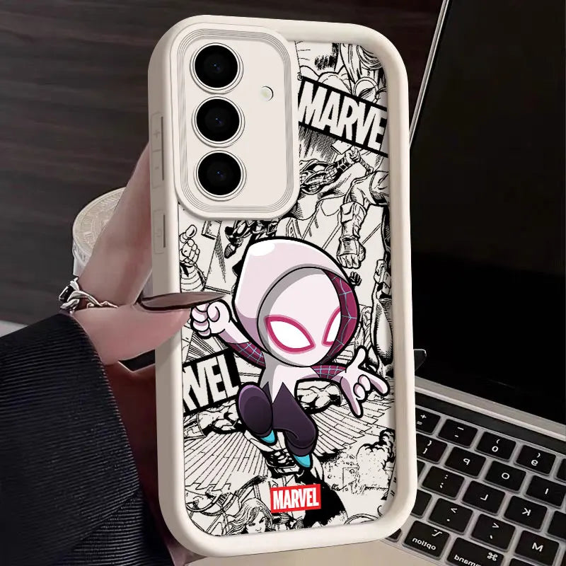 Marvel Spiderman Gwen Ironman Fundas For Samsung Galaxy S26 S25 S24 S23 S22 Plus S21 Ultra S20 FE Case S26Ultra Phone Back Cover